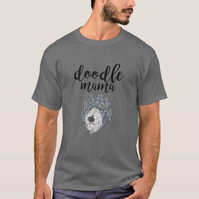 Camiseta Mama de Goldendoodle - Doodle Mamãe, Doodle Dote O (Frente)