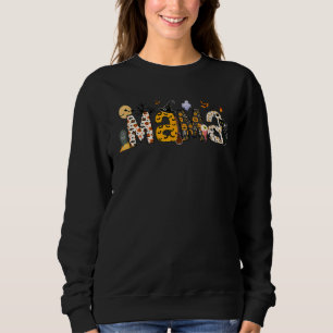 Camiseta Mama de Halloween Vibrações Assustadoras Mama Assu