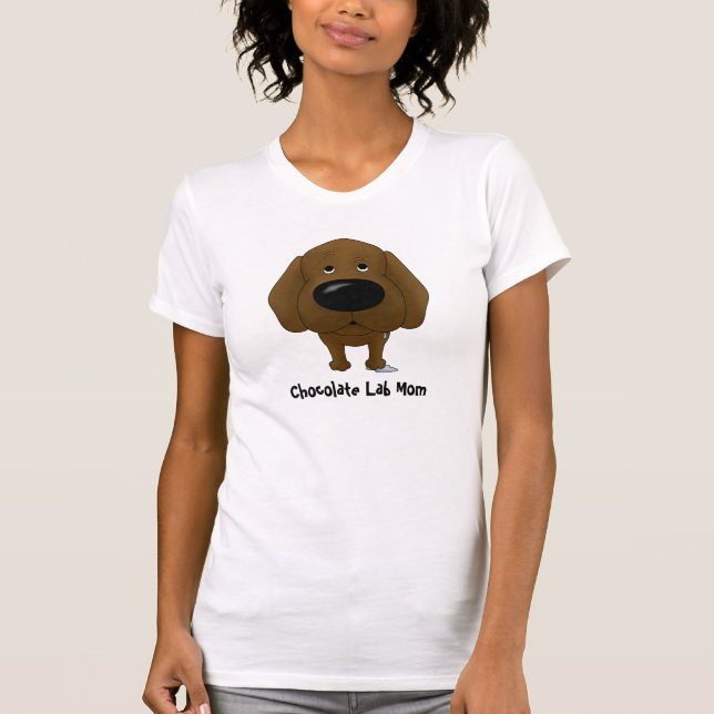 Camiseta Mamã de Labrador do chocolate (Frente)