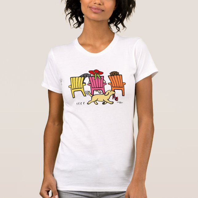 Camiseta Mamã de Labrador na piscina (Frente)
