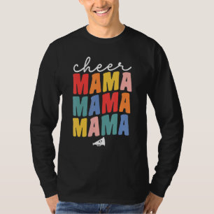 Camiseta Mama de Torcida Fofa Megafone Para Mulher Lideranç