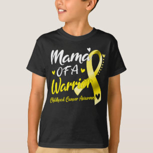 Camiseta Mama de uma consciência de cancer de infância guer