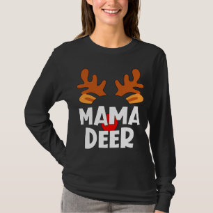 Camiseta Mama Deer Mating Family Tribe Reindeer de Natal
