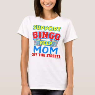 Camiseta Mamã do Bingo do apoio engraçada