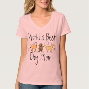 Camiseta Mamã do cão do mundo a melhor