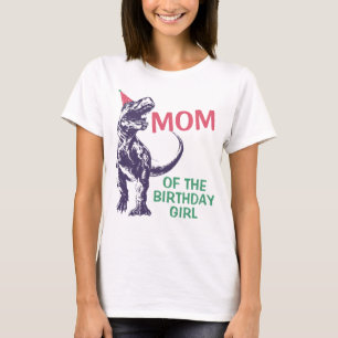 Camiseta Mamã do chapéu do partido de T-Rex do dinossauro