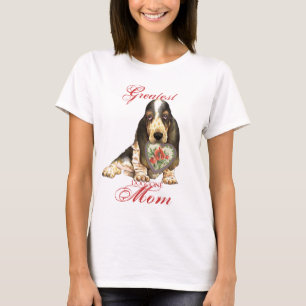 Camiseta Mamã do coração de Basset Hound