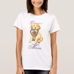 Camiseta Mamã do coração do golden retriever
