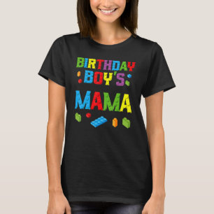 Camiseta Mama do Criador Mestre Birthday Boy's Bricks
