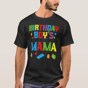 Camiseta Mama do Criador Mestre Birthday Boy's Bricks