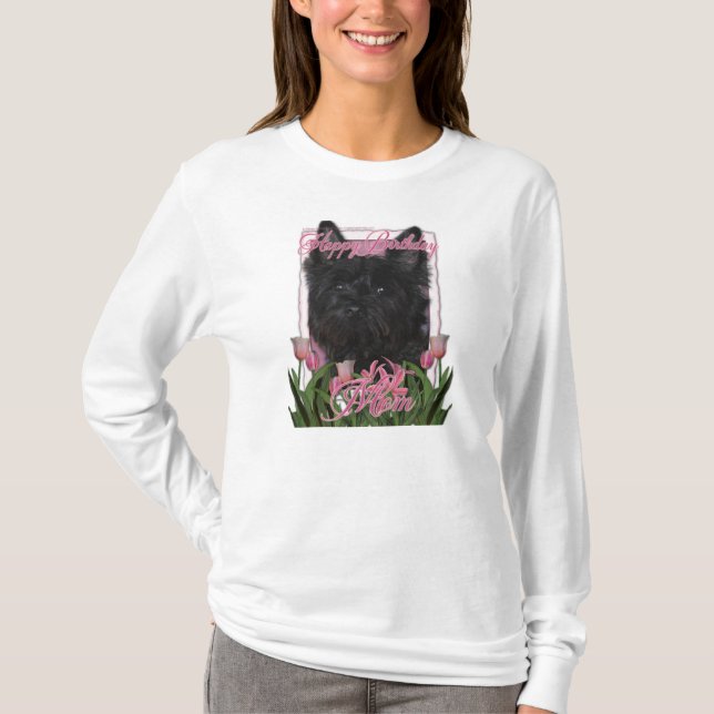 Camiseta Mamã do feliz aniversario - monte de pedras - (Frente)