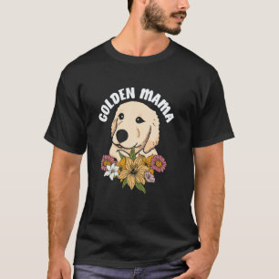 Camiseta Mama do Golden Retriever Flor Bouquet Menina M