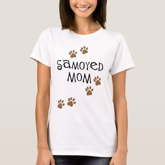 Camiseta Mamã do Samoyed (Frente)