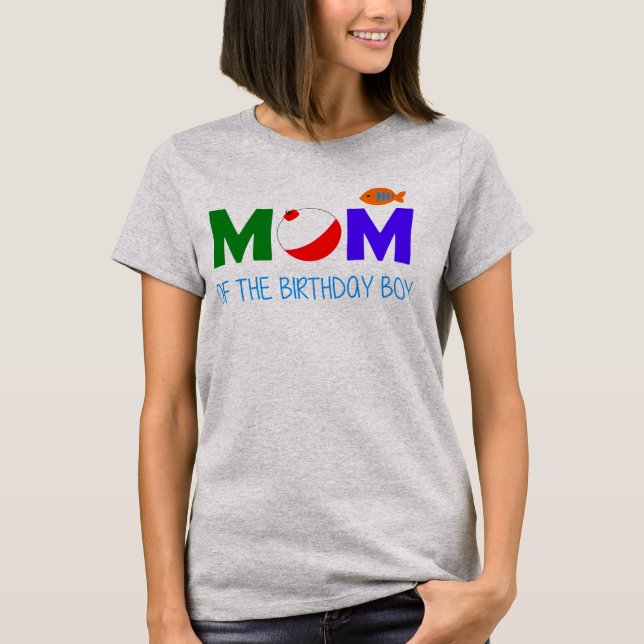 Camiseta Mamã dos peixes do menino do aniversário (Frente)