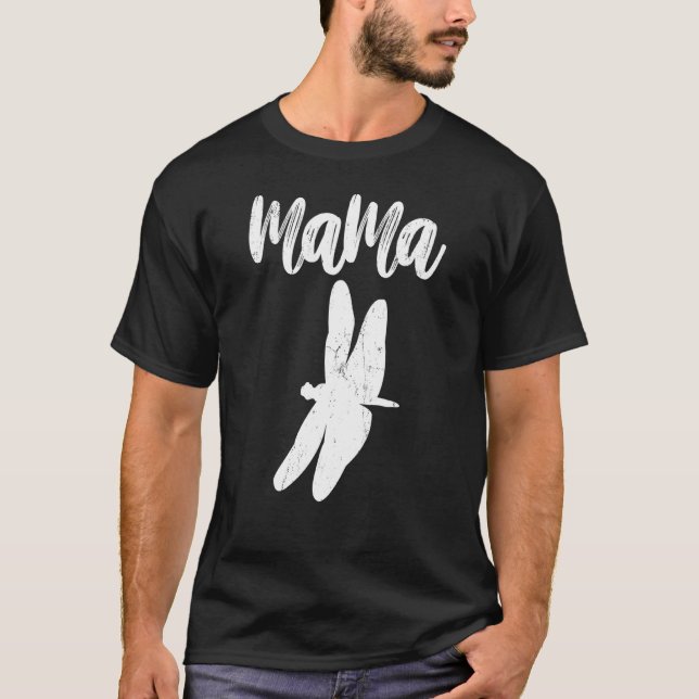 Camiseta Mama Dragonfly Vintage Ideias Para Mãe (Frente)