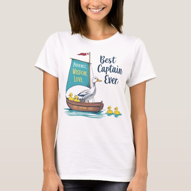 Camiseta Mama Duck & Babies - Parentalidade Voyage Art (Frente)