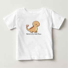 Camiseta Mama é meu lugar seguro baby t shirt