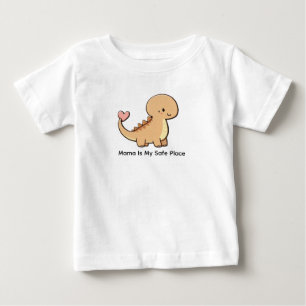 Camiseta Mama é meu lugar seguro baby t shirt