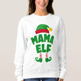 Camiseta Mama Elf Matching Family Christmas Design