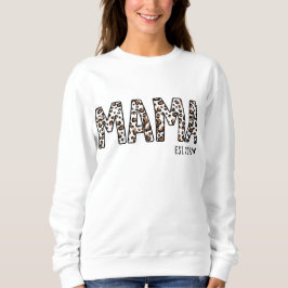 Camiseta Mama Est Sweatshirt, Custom Mama Est 2022 Leopard