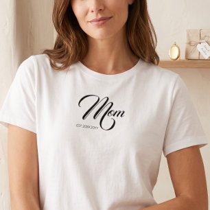 Camiseta Mama Estabelecida Ano Novo Personalizado