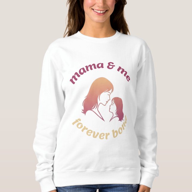 Camiseta Mama & Eu Laço Eterno Mãe e Filha (Frente)
