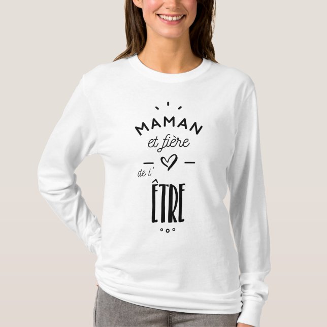 Camiseta Mamã fière do être (Frente)