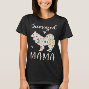 Camiseta Mama Floral Cachorro Mãe Amor