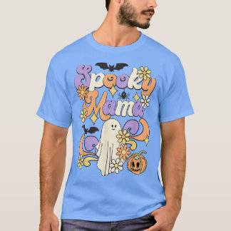 Camiseta Mama Floral Ghost Boo Mãe E Babe Matching
