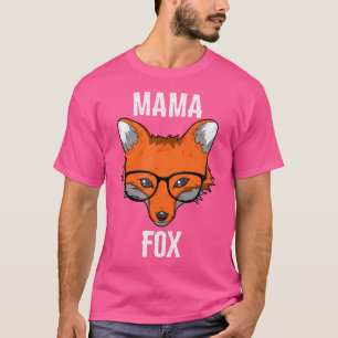 Camiseta Mama Fox Smart Foxes Farmer Farmário Bonito Mamãe