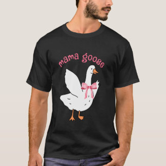 Camiseta Mama Gansa Coquete Laço Gansa Estética Fashion Mul