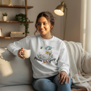 Camiseta Mama Gansa Est Estilo Feminino Divertido