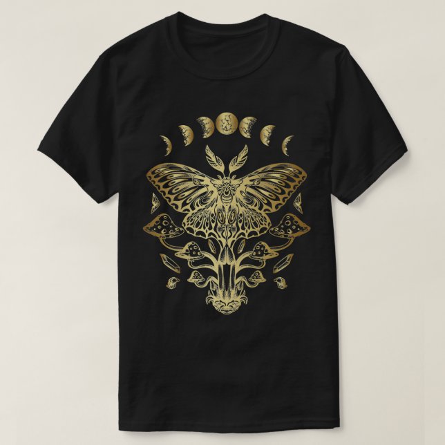Camiseta Mama gótico e lua Prêmio de Mama (Frente do Design)