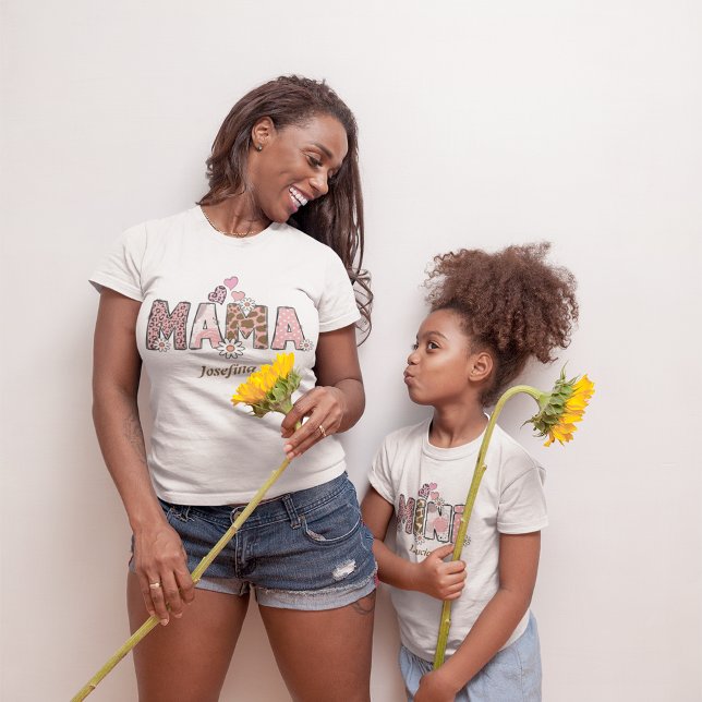 Camiseta Mama Groovy com nome personalizado Correspondente (Mama Groovy with custom name Matching T-Shirt)