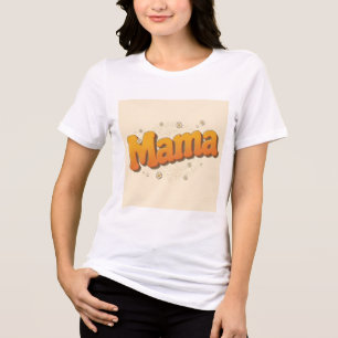 Camiseta Mama Groovy Retro dos Anos 70 Letras Balão Dia das