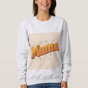 Camiseta Mama Groovy Retro dos Anos 70 Letras Balão Dia das