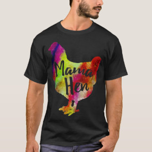 Camiseta Mama Hen Pet Chicken Mãe Farmer Colorida