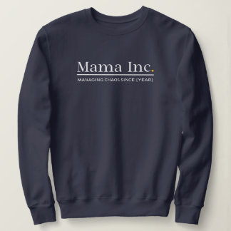 Camiseta Mama Inc. Gerenciando o Caos Ano Personalizado Azu