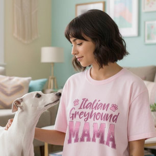 Camiseta Mama italiana Greyhound Presente para Cachorro Mãe