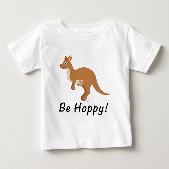 Camiseta Mama Kangaroo e Bebê (Frente)