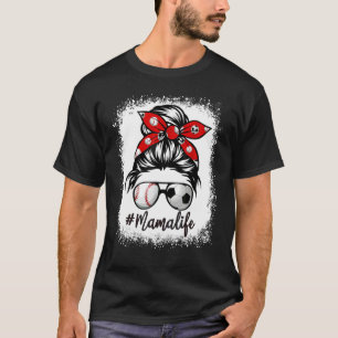 Camiseta Mama Lançada Futebol de Vida Mensagem Bun Baseball