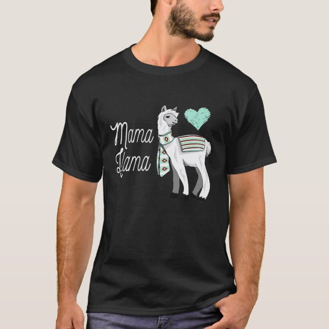 Camiseta Mama Lhama Alpaca  Camel Mãe  Mulheres (Frente)