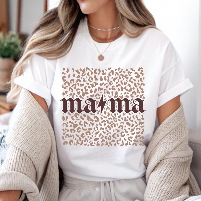 Camiseta Mama Lighting Lepard (Criador carregado)