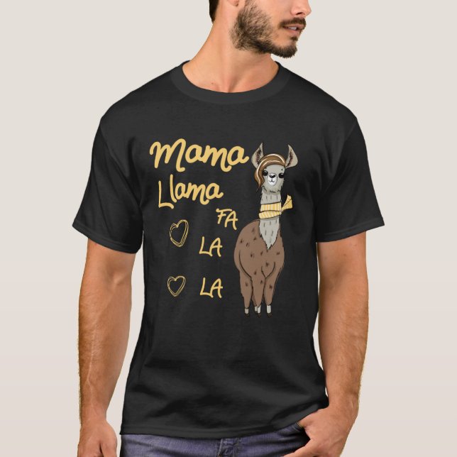 Camiseta Mama Llama Christmas Family Matching Group (Frente)