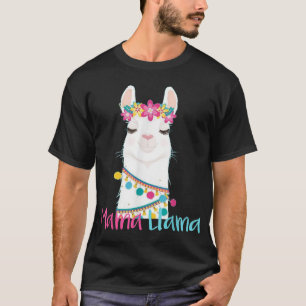 Camiseta Mama Llama Dia de as mães Engraçado para Mulheres