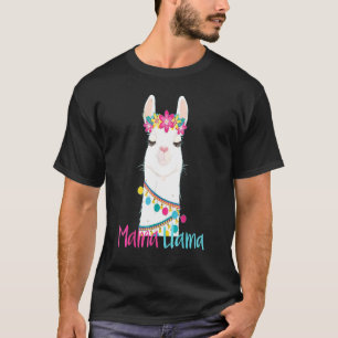 Camiseta Mama Llama Dia de as mães Para Mulheres Mãe Amor L