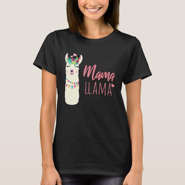 Camiseta Mama llama  Mother Parent (Frente)