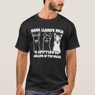 Camiseta Mama Llamas Regra Animal E Llama