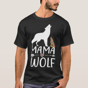 Camiseta Mama Lobo Conscientização do Autismo Mãez
