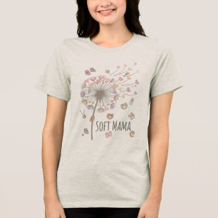 Camiseta Mama Macia Arte de Berçário de Dente-de-Leão Mat